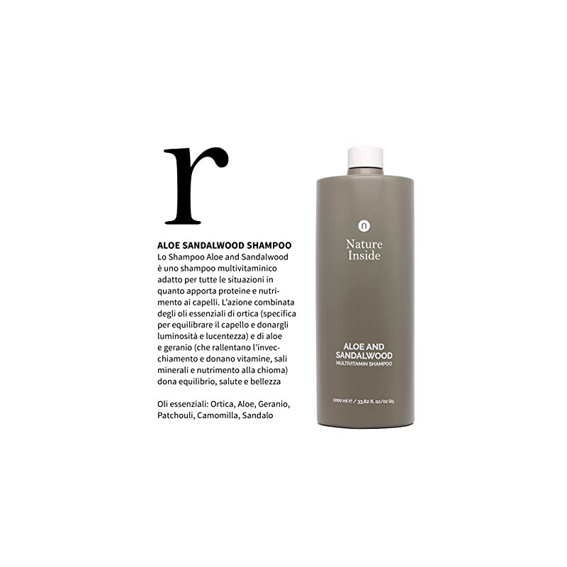 Natural Aloe and Sandalwood Multivitaminico Shampoo 1000 ml