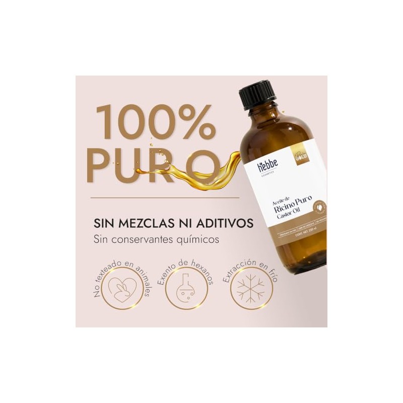 Aceite De Ricino Castor Oil Orgánico uso Pestañas Cejas Y