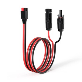 ELFCULB 10AWG 2FT Solar Panel Cable to Anderson Connector 2 6 10 20 35 50FT Solar Extension Cable for Portable Power Station Solar Generator Battery Pack(2FT)