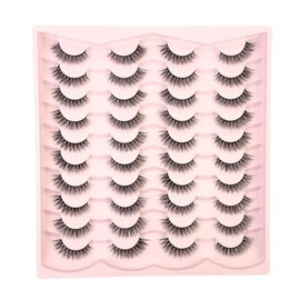 HANNEA Pestaas Postizas Naturales Estilo Manga Look Juego de Extensiones de Pestaas Tira Completa Livianas para Uso Diario Principiantes              