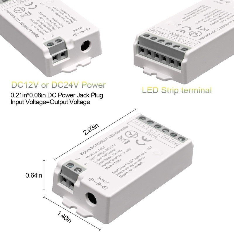 TUNICHX ZigBee 3.0 LED Controller C05Z RGBCCT LED Strip Bulb