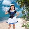 Edozos Children's Sailor Girls Fancy Dress Costume Set Hat +