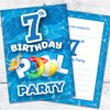 Olivia Samuel Pack of 20 Pool Party 7th Birthday Invitations