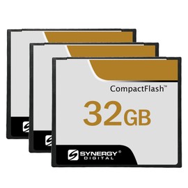 Synergy Digital 32GB Compact Flash Memory Cards, Compatible with Vivitar ViviCam 3735 Digital Camera - 50MB/s - Pack of 3