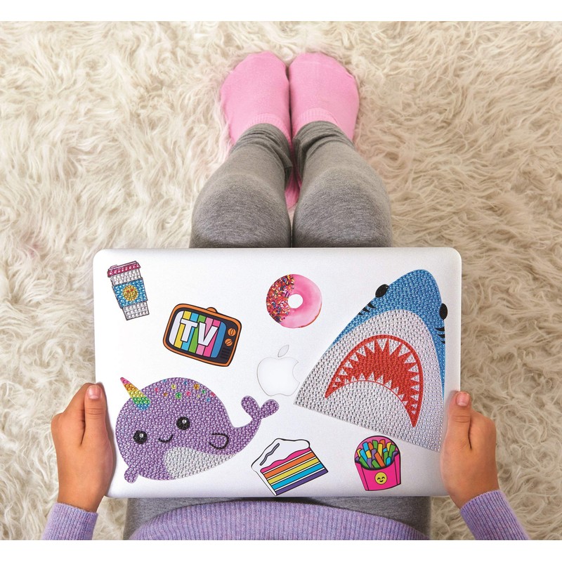 iscream Sparkly Rhinestone Mermazing Mermaid Tail 2" Mini Vinyl Cling