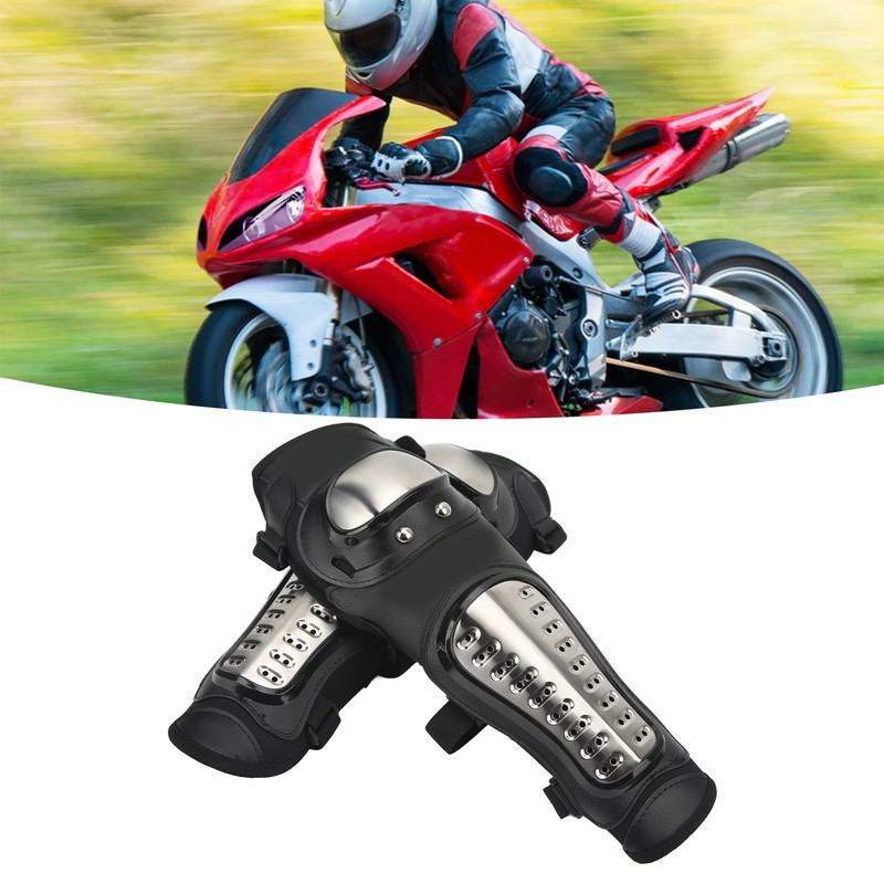 1 Pair Motorcycle Knee Pads Drop Resistance Rubber Cycling Protective