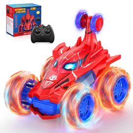Doodays Remote Control Car RC Cars Toys for Boys,Cool Rechargeable Stunt RC Car with 360 Flips 4WD Wheel with Bright light,Fun Outdoor Toys Gifts for Kids Birthday or Chritmas 4-6 6-8 8-12 Years Old