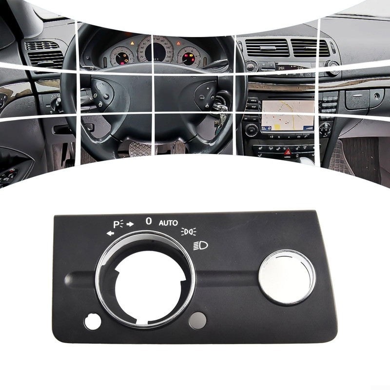Black Headlight Switch Panel Cover Fits W211 E Class 2003-08