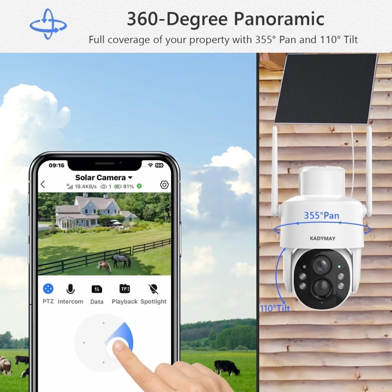 Envilink 4G LTE 180° Auto Tracking Outdoor Security Camera, No