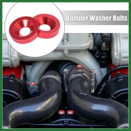 Motoforti 30pcs Car Bumper Mudguard Washer Bolts M6x1.0 Aluminum Alloy Red Long-lasting