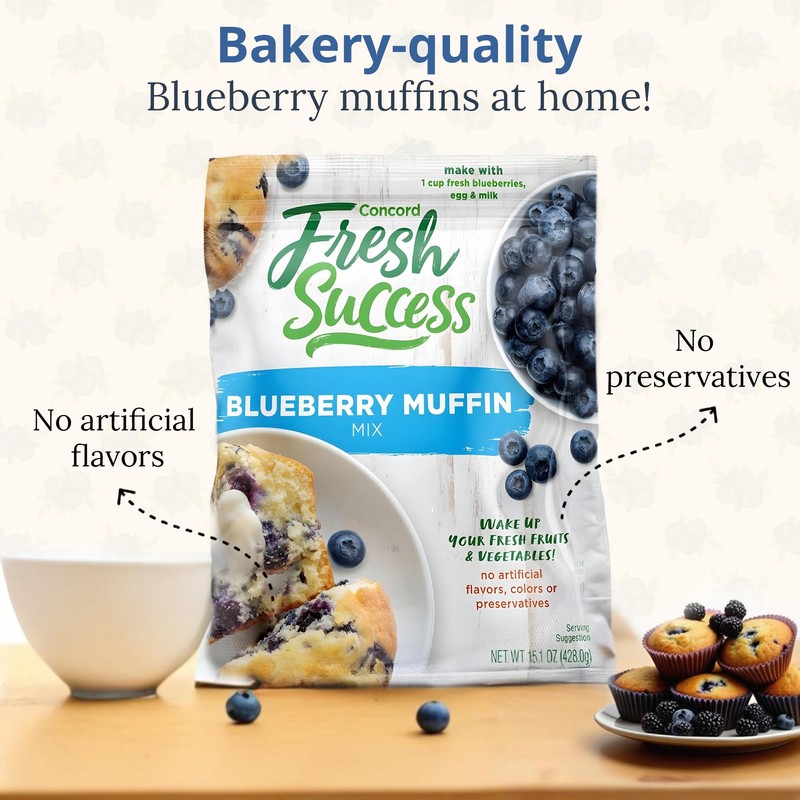 Concord Foods Blueberry Muffin Mix | Easy Bake Bread Mix