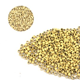 Pack of 1000 2.5 mm Copper Nano Ring MicroLinks Ring Hair Beads for Hair Extensions Feather Extension (Blonde)