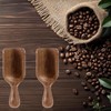 BOXOB 2pcs Mini Acacia Wood Coffee Spoons, Multipurpose Tablespoon Scoops