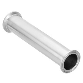 PATIKIL 1 1/2in OD Tri Clamps Tube, Sanitary Tri Clamps Spool Tube with 50.5mm Ferrule Flange(for 1.5in Tri Clamps) Sanitary Pipe Tubing 304 Stainless Steel for Brewery, 200mm/7.87in L