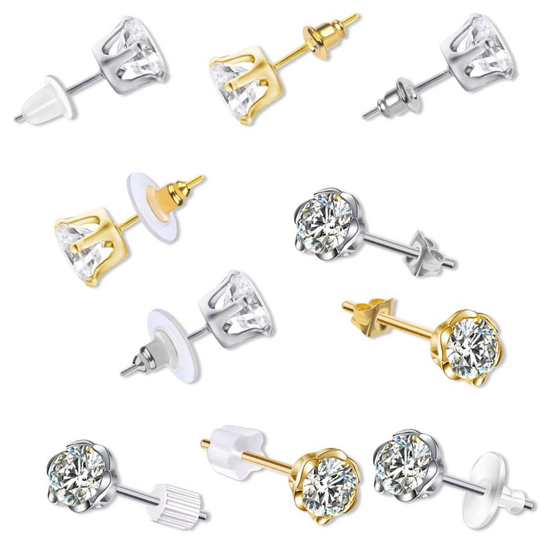 Earring Backs 10 Styles Earring Accessories Safety Bullet Earring Clutch