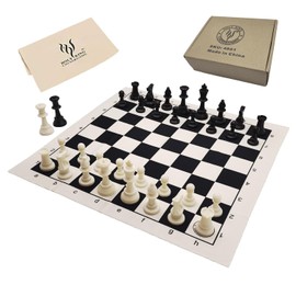 HOLYKING - Juego de tablero de ajedrez de tela de torneo de 19 pulgadas, juego de ajedrez portátil de bolsillo de viaje, combinación enrollable, juego de ajedrez para principiantes para niños y