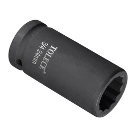 CoCud Deep Impact Socket 3/4" Drive 24mm Socket 78mm Length CR-MO 12 Corners - (Application: DIY Handmade Repair)