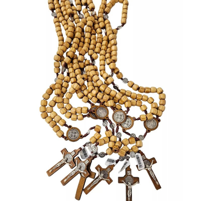 BEST SELLER !! 12 x Mixed Wood man Rosary Wood