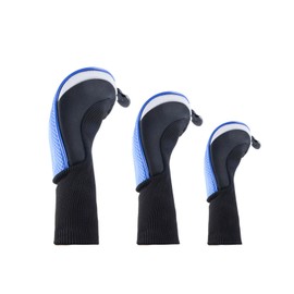 Golf Club Head Covers for Woods Long Cover Driver Hybrid Fairway, Headcovers with Interchangeable No. Tag Novelty Durable Fit Woods Clubs (Blue)
