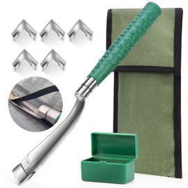 Xeerrfan Caulk Remover Tool, Detachable Caulk Removal Tool Big Size with 5 Replacement Stainless Steelhead, Glass Glue Angle Caulking Remover Scraper for Bathroom, Shower,Kitchen, Floor, Window