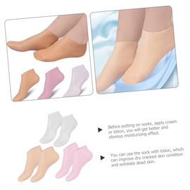 OHPHCALL 3pairs Moisturizing Socks for of Reusable Lotion Socks Transparent Elastic Washable Foot Care for Soft Smooth Skin for Special Occasions