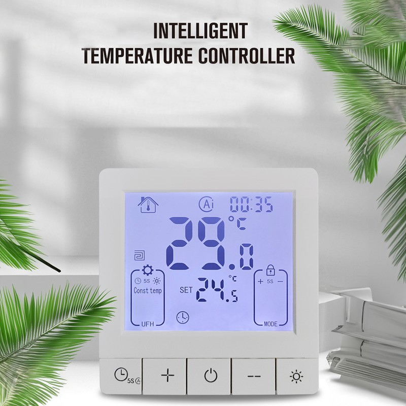 Smart Thermostat for Home Programmable Temperature Control IP20 Protection 24H
