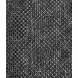 Black Gray Silver Metallic Faux Fabric Diamond Textured Wallpaper 3-d Illusion