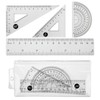 Mabor Small Maths Set,Clear Ruler and Protractor,Fast to Read Easy