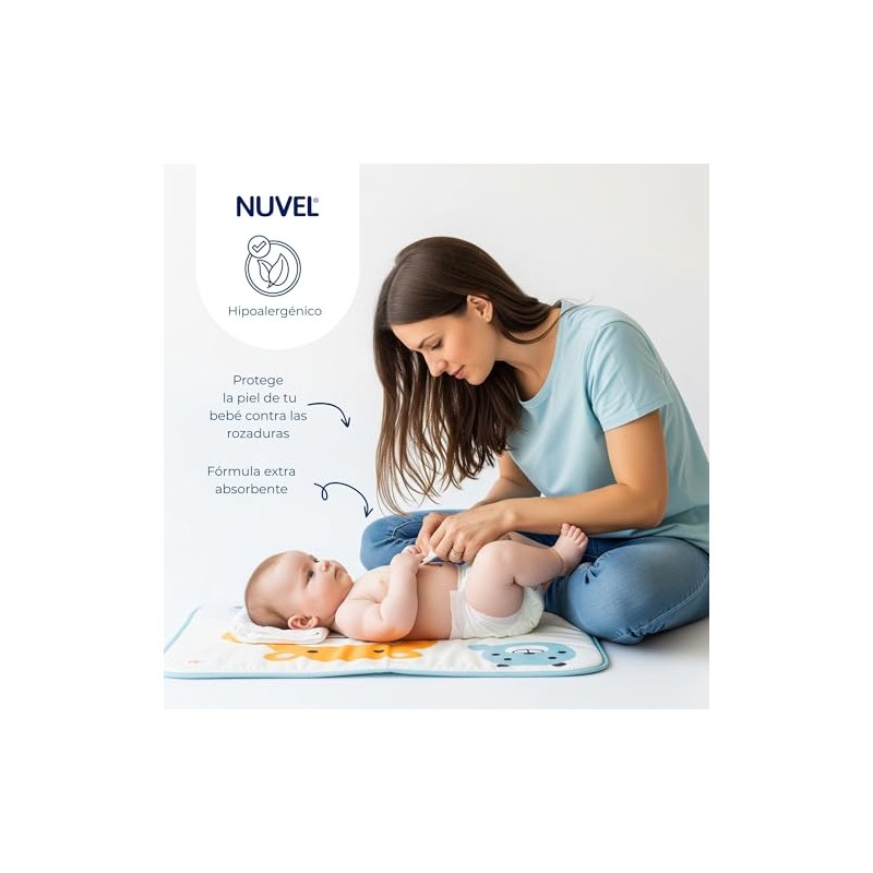 Nuvel Talco para Bebé Extra Absorbente, Suave Fórmula Hipoalergénica, 100