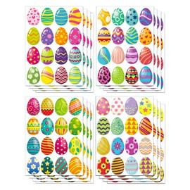 Ostern Aufkleber 16 Stück Ostereier Aufkleber Selbstklebend Eier Sticker Ostern Ostereier Bekleben für Party Tüten Füller, Geschenk