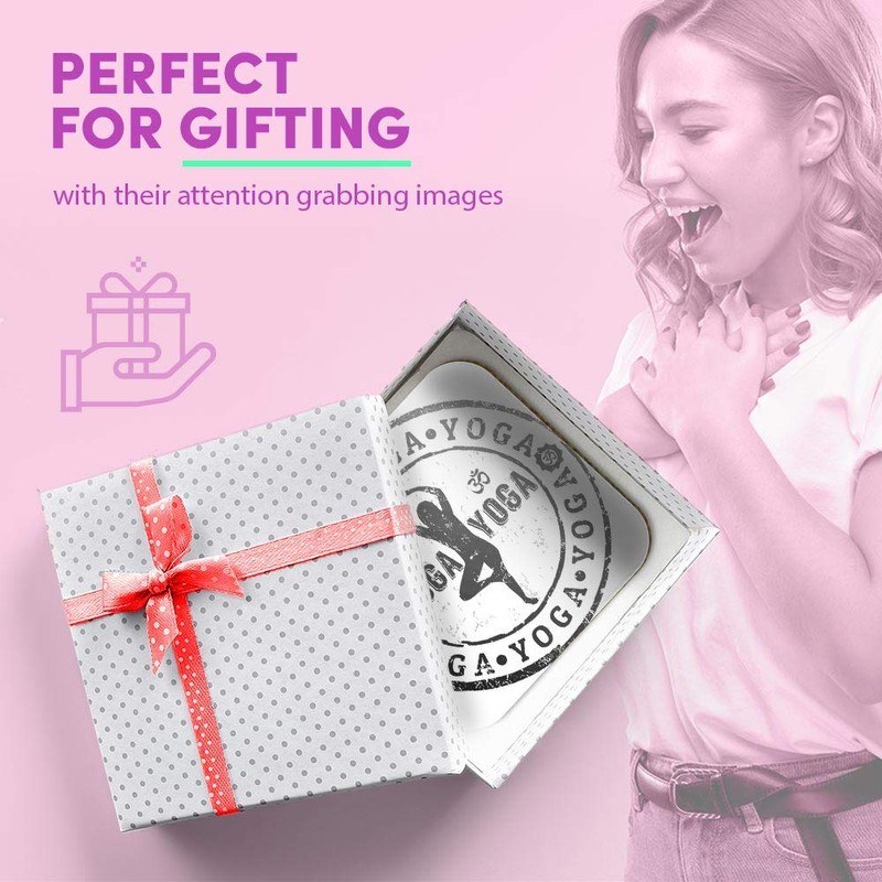 1 x Square MDF Magnets - Yoga Meditation 39819