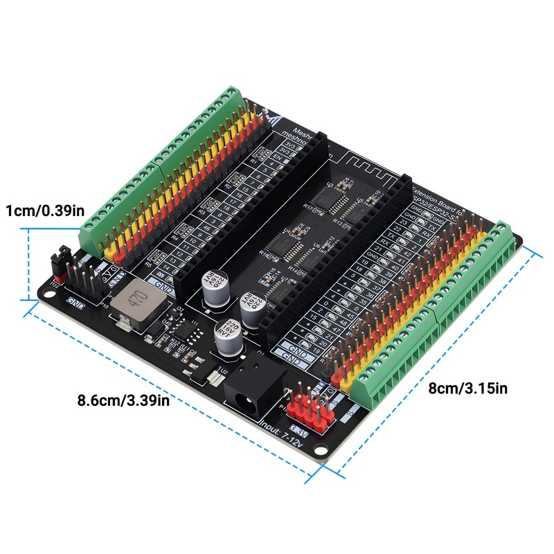 Meshnology ESP32 Breakout Board for ESP32 / ESP32-S3 WROVER WROOM/DevKitC/NodeMCU