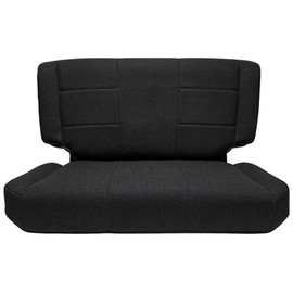 High-Density Thickened Composite Fabric Rear Seat Covers for Jeep Wrangler TJ 1997 1998 1999 2000 2001 2002, Durability & Foam-Padded Seat Protection for Automotive Interior - Black