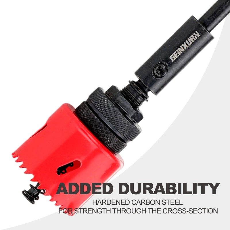 GEINXURN Tools Hole Saw Extension Chuck, 10-Inch x 3/8-Inch Hex