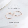 8mm 24 GA Rose Gold Filled Hoop Earrings Cartilage Nose