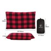 REDCAMP Small Camping Pillow Lightweight and Compressible, 1PC Flannel Travel