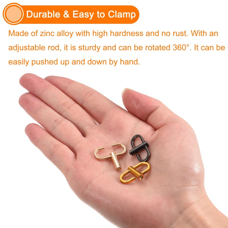 sourcing map Adjustable Metal Buckles for Chain Strap Bag, 2Pcs
