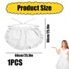 Women's White Apron Short Apron with Ruffles Waitress Chef Costume