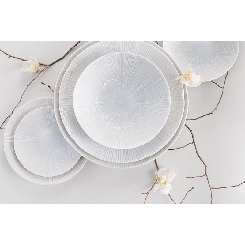 KULINA Tapas Teller ICE WHITE, 16,5 cm, Weiß, minimalistischer Stil,
