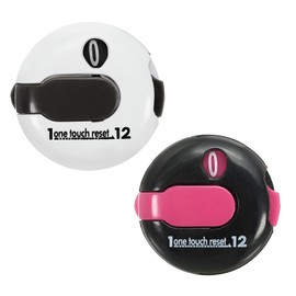 PATIKIL Golf Score Counter, 2 Pack Mini Golf Shot Stroke Attachment Counter Clicker Clip for Golfers Glove Bag Hat, Black White/Black Pink