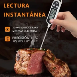 Termómetro Digital De Cocina Para Alimentos Y Carne Blanco                                                                                            