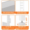 Furnulem 4-Tier Corner Shelf, Bookshelf with 2 Storage Drawers, 57.28”Tall