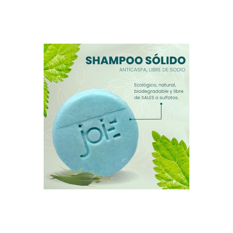 2 Pastillas Joie Shampoo Solido AntiCaspa | Artesanal Solido Unisex