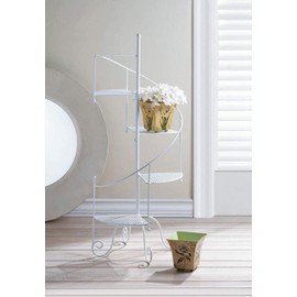 Zingz and Thingz Spiral Showcase Plant Stand in White
