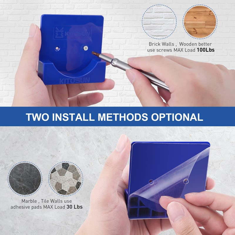 Adhesive Shower Curtain Rod Holder - Tension Curtain Rod Retainer