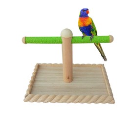 Litewood Parrot Standing Perches Training Bird Play Stand Birdcage Play Gym for Electus Cockatoo Parakeet Conure Cage Accessories Exercise Toy