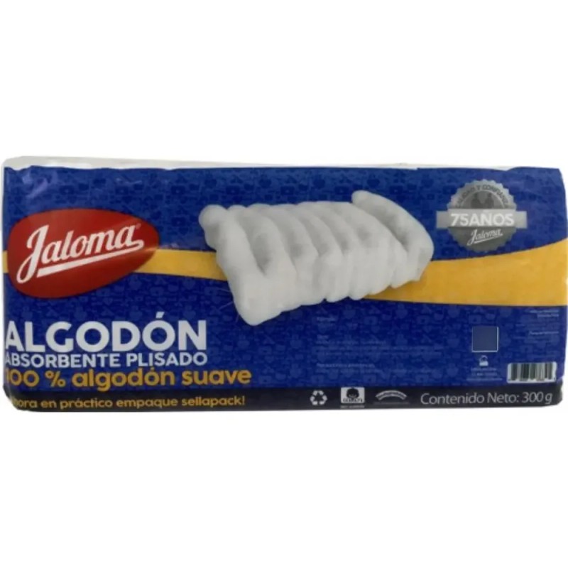 Algodón Plisado Absorbente Jaloma 300 G Paquete