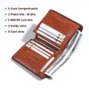 CHANPINCL Mens Trifold Leather RFID Blocking Wallet with 2 ID