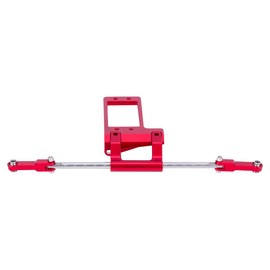 Aluminium CNC BAT Servo Mount with Hydraulic Steering Link for 1/10 RC Crawler Car VP Capra F9 Portal Axle LCG Chassis DIY Parts (Red)