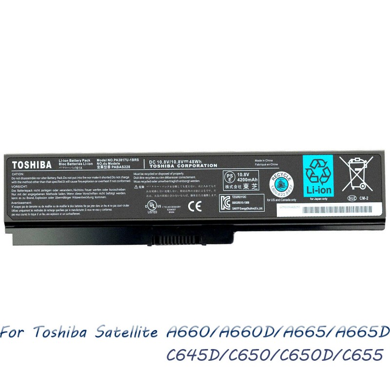 Toshiba Genuine OEM PA3817U-1BRS Battery for Toshiba Satellite L745 L750